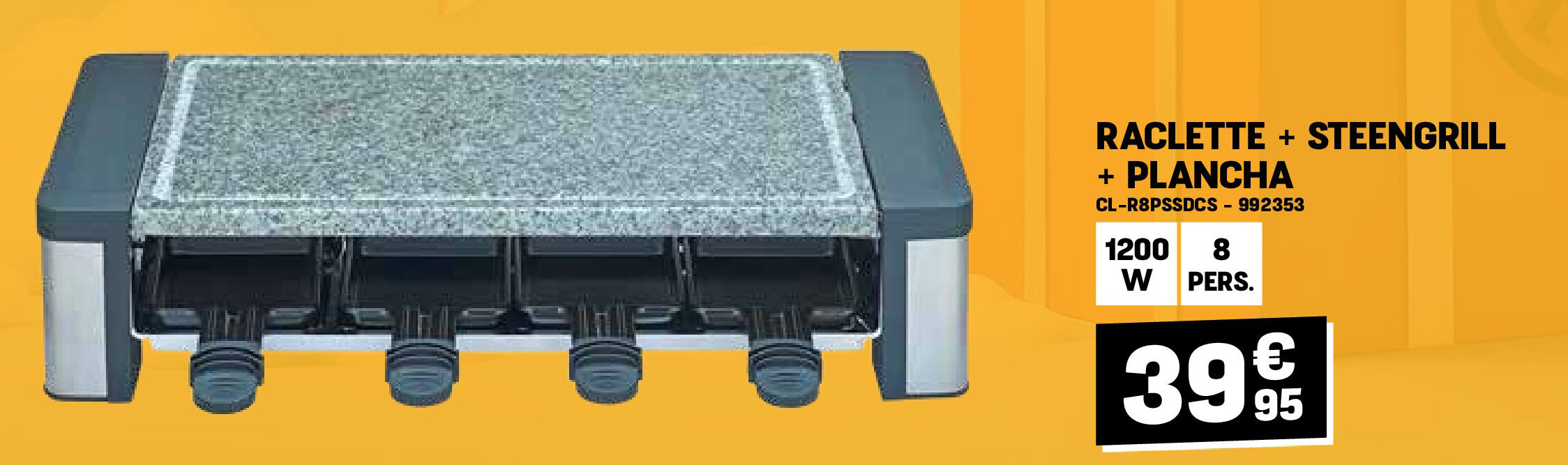 RACLETTE + STEENGRILL + PLANCHA