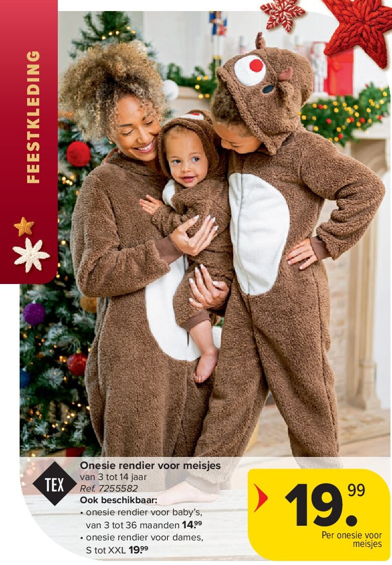 Onesie rendier voor meisjes