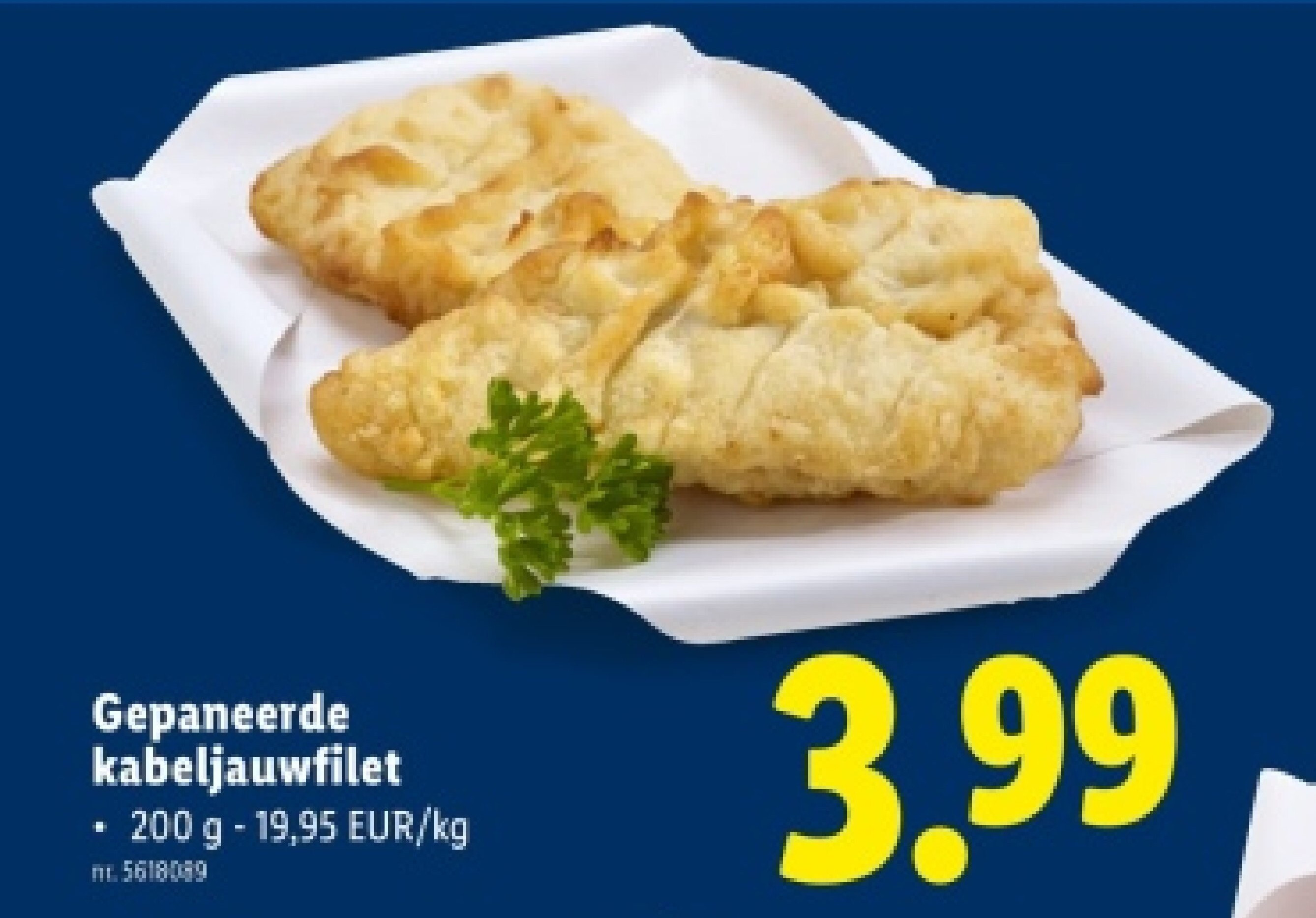Gepaneerde kabeljauwfilet