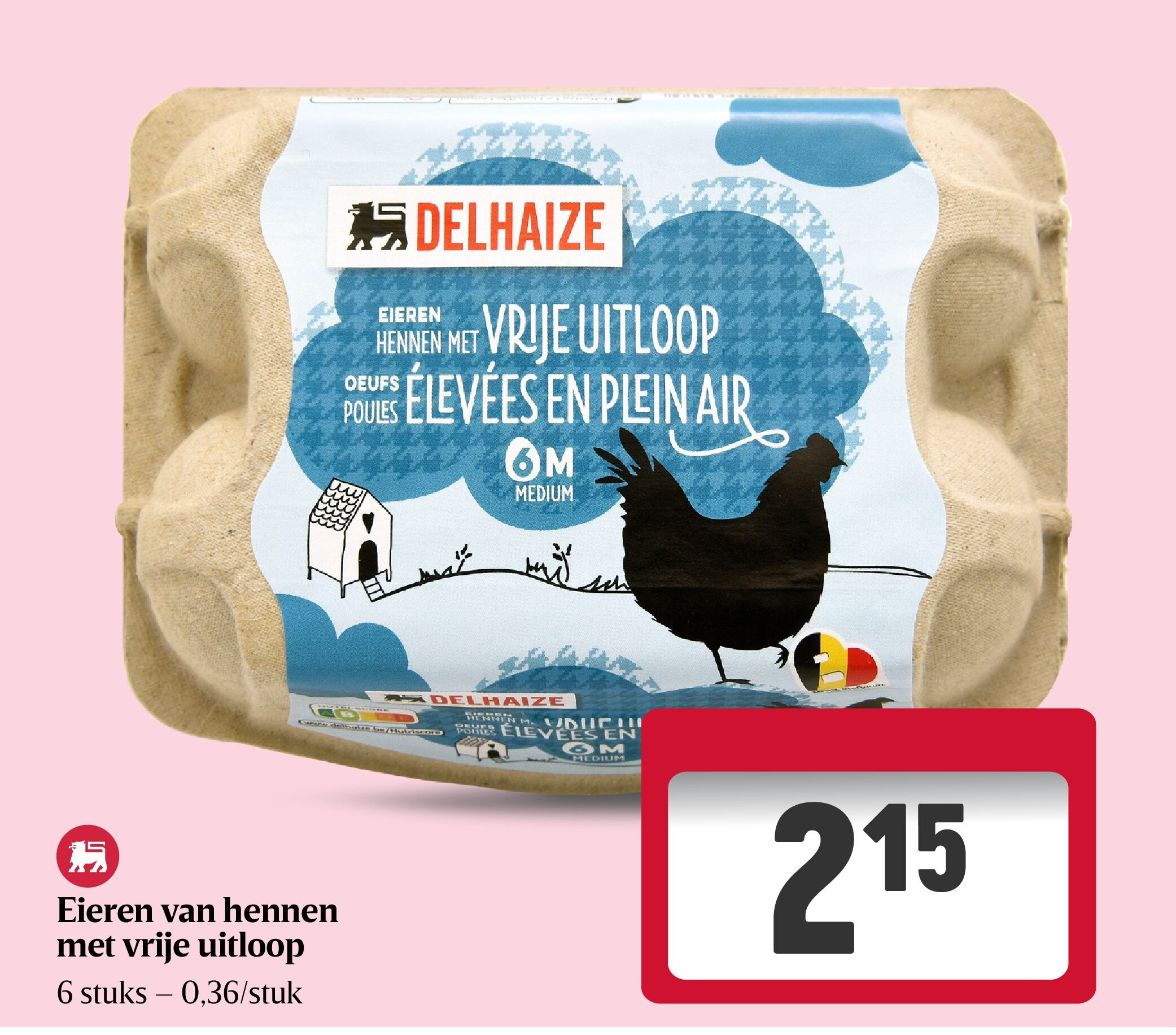 Eieren van hennen met vrije uitloop