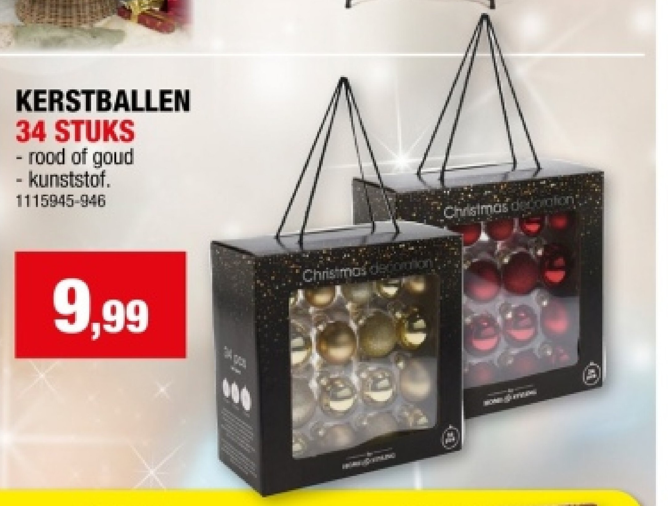 KERSTBALLEN 34 STUKS