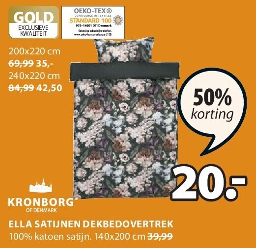 ELLA SATIJNEN DEKBEDOVERTREK 140x200 cm