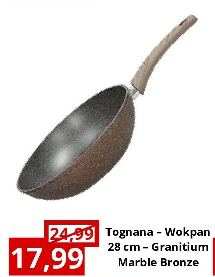 Tognana – Wokpan 28 cm – Granitium Marble Bronze