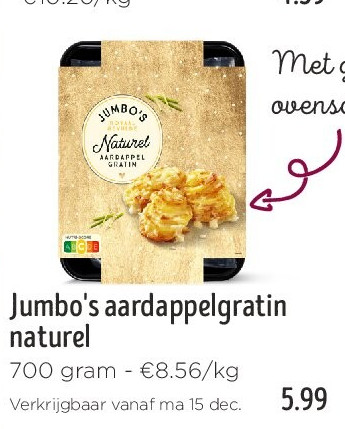 Jumbo's aardappelgratin naturel