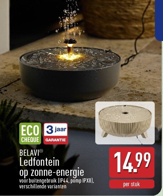 Ledfontein op zonne-energie