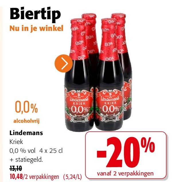 Lindemans Kriek 0,0 % vol 4 x 25 cl
