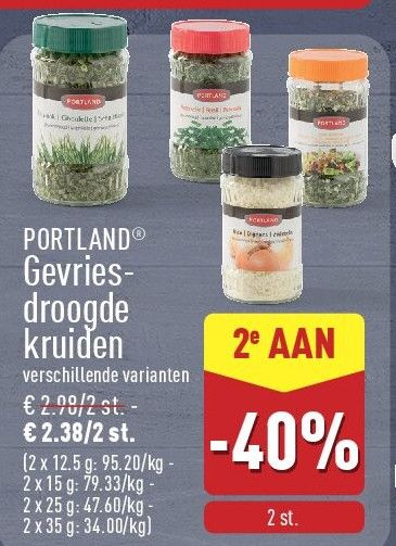 Gevries­ droogde kruiden