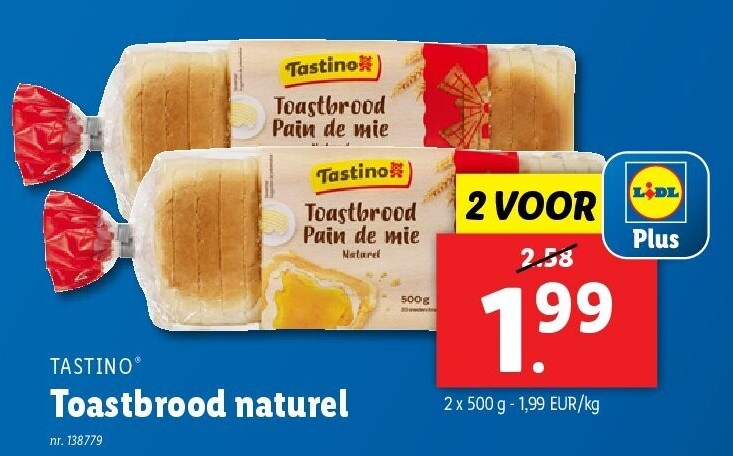 Toastbrood naturel