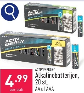 Alkalinebatterijen, 20 st.