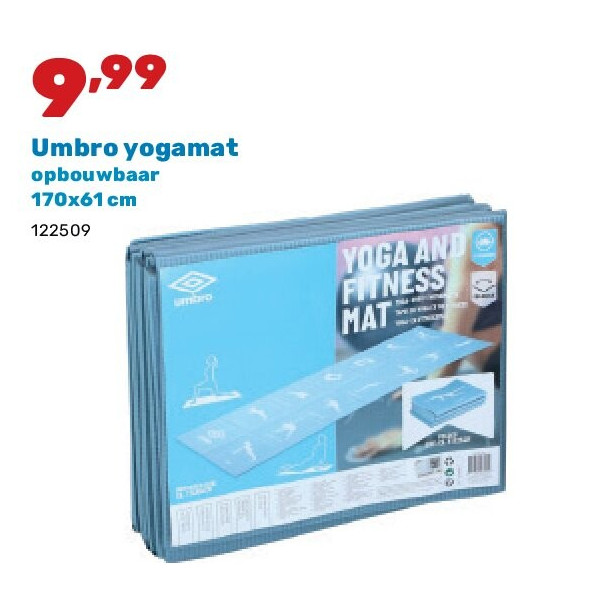 Umbro yogamat opbouwbaar 170x61 cm