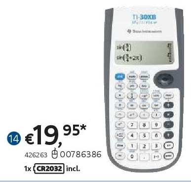 TEXAS INSTRUMENTS REKENMACHINE 30XB MULTIVIEW