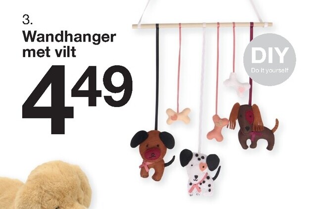 Wandhanger met vilt