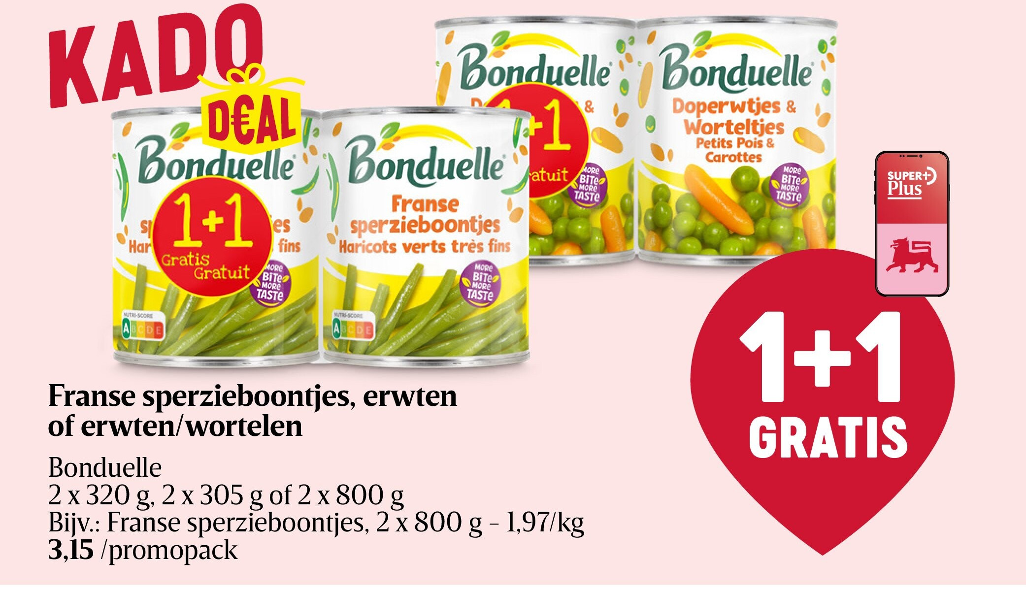 Franse sperzieboontjes, erwten of erwten/wortelen