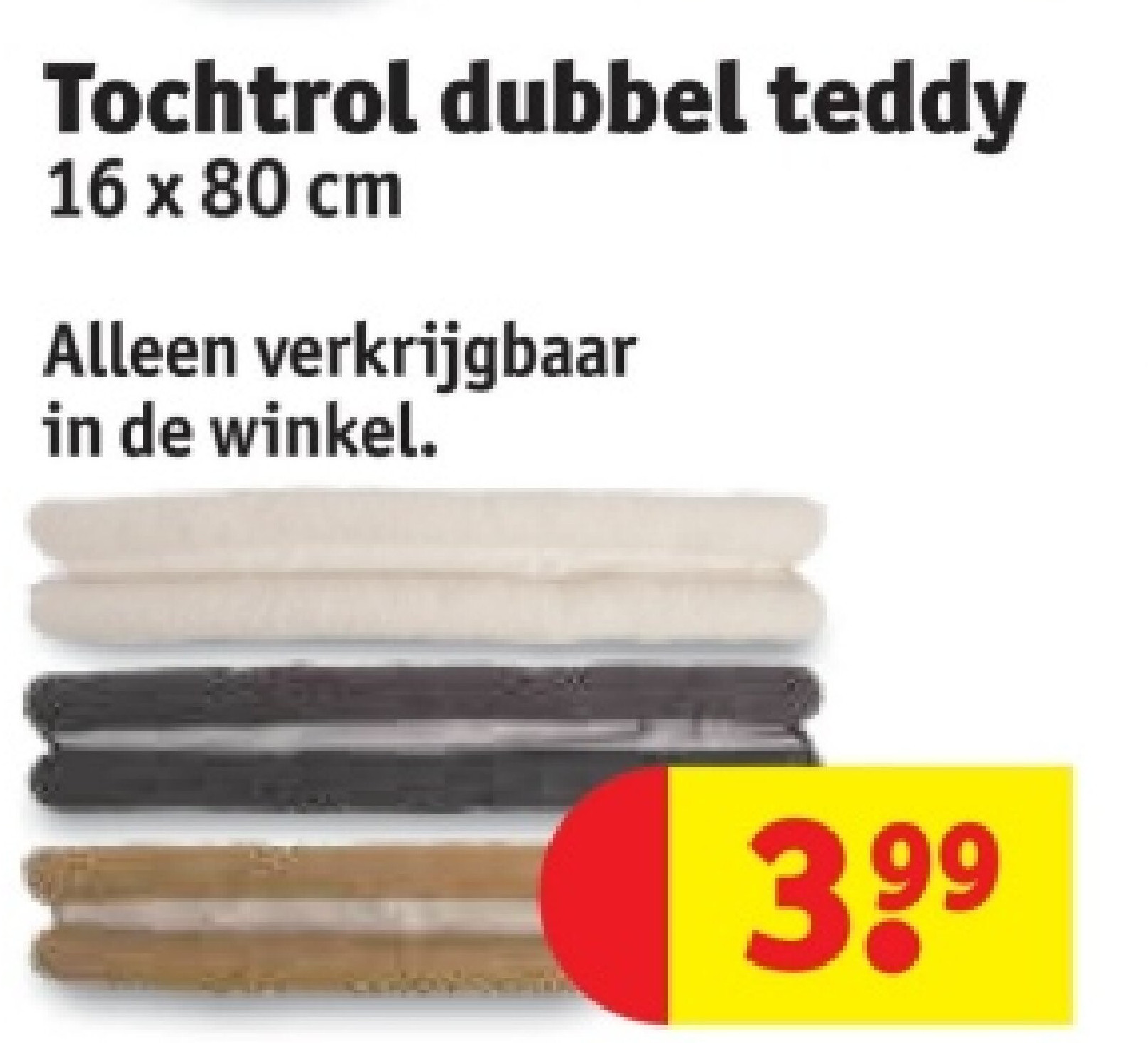 Tochtrol dubbel teddy