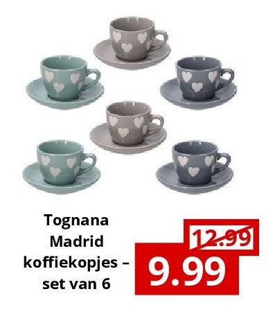 Tognana Madrid koffiekopjes – set van 6