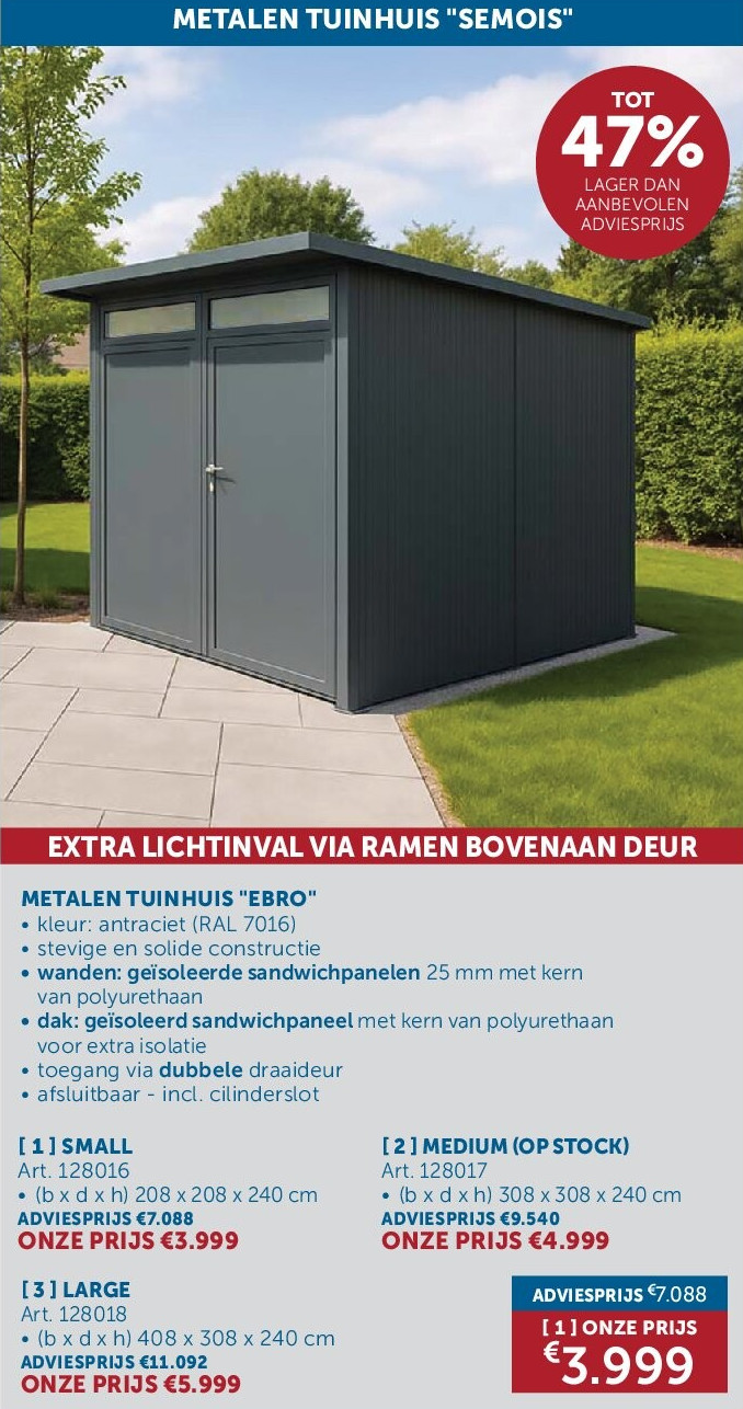 METALEN TUINHUIS "EBRO" SMALL
