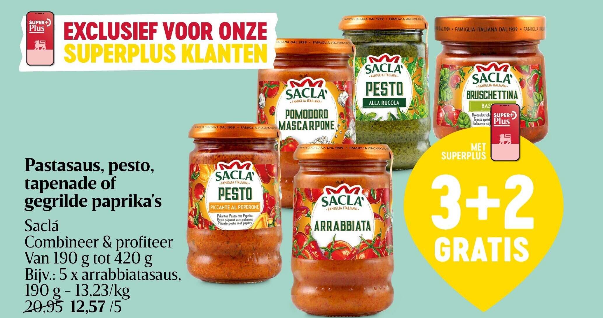 Pastasaus, pesto, tapenade of gegrilde paprika's