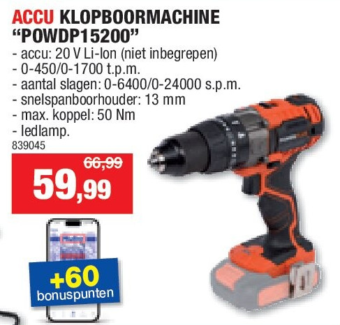 ACCU KLOPBOORMACHINE “POWDP15200”