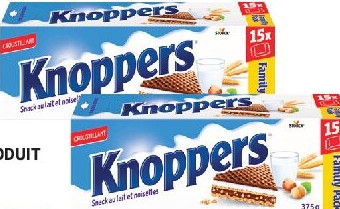 Gaufrettes fourrées au lait et noisettes Knoppers