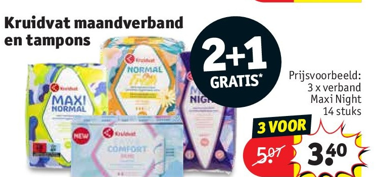 Kruidvat maandverband en tampons