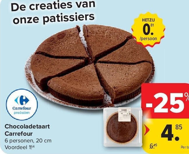 Chocoladetaart Carrefour