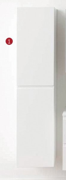 BADKAMERMEUBEL "TIBO" WIT MAT [ 1 ] KOLOMKAST