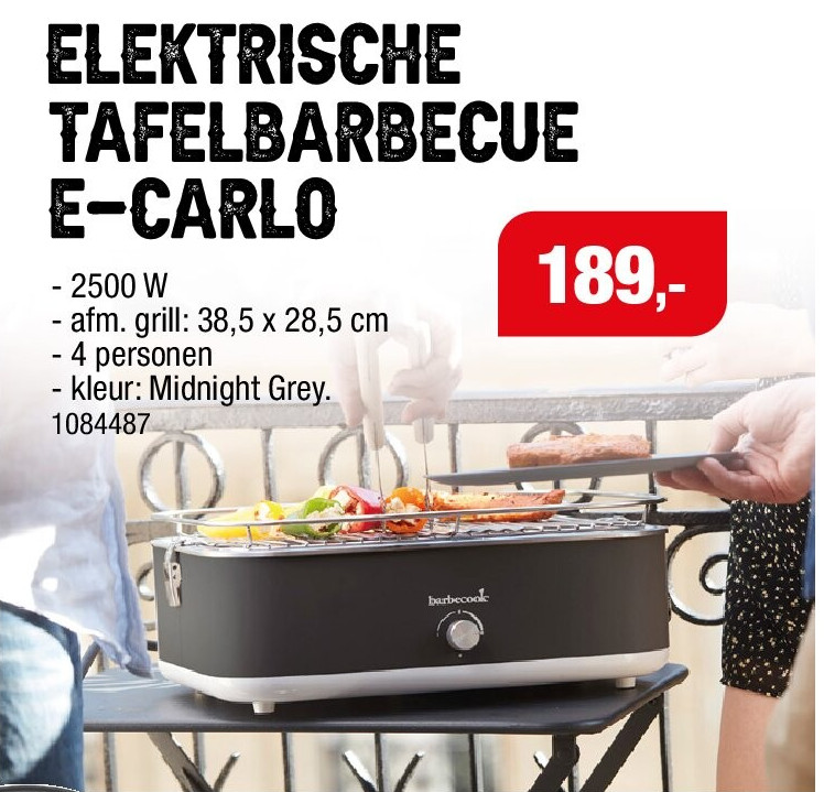 Barbecook E-Carlo tafelgrill elektrisch