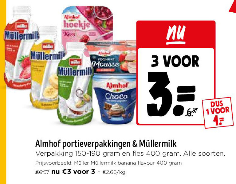 Almhof portieverpakkingen & Müllermilk