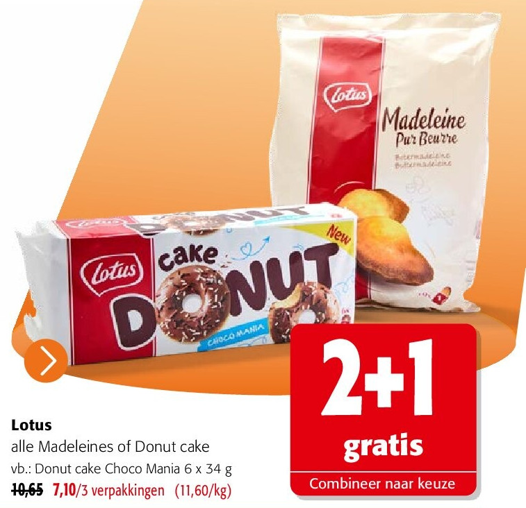 Lotus alle Madeleines of Donut cake
