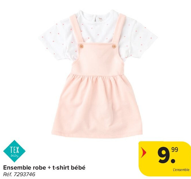 Ensemble robe + t-shirt bébé