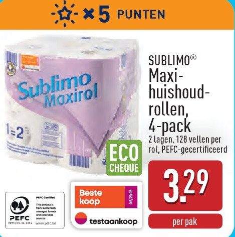Maxi- huishoud rollen, 4-pack