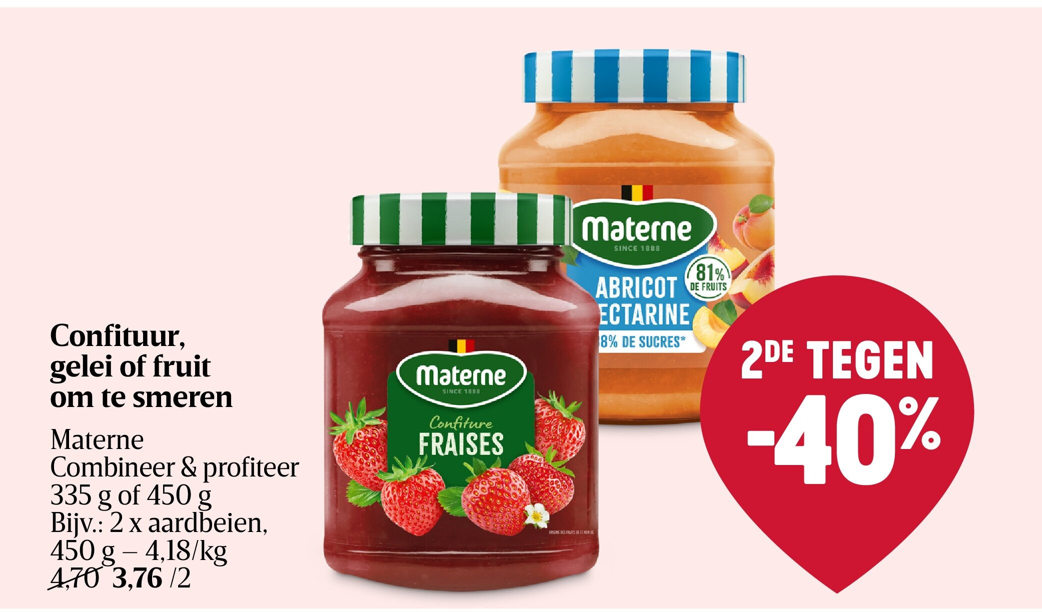 Confituur, gelei of fruit om te smeren