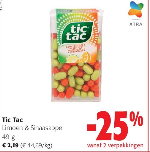 Tic Tac Limoen & Sinaasappel 49 g
