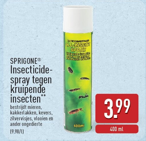 Insecticide­ spray tegen kruipende insecten