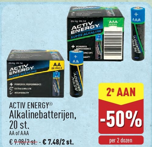 Alkalinebatterijen, 20st.