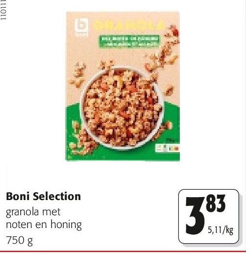Boni Selection granola met noten en honing 750 g