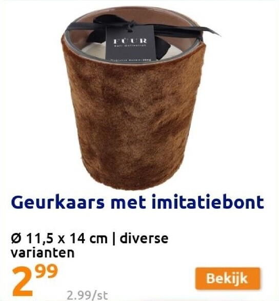 Geurkaars met imitatiebont