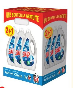 Lessive liquide Active Clean, lot de 3