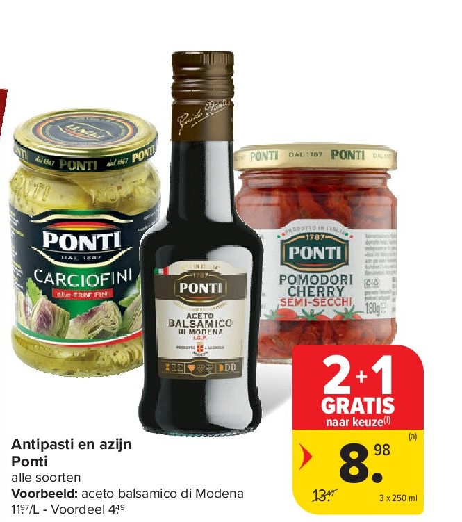 Antipasti en azijn Ponti