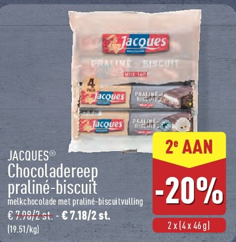 Chocoladereep praliné-biscuit