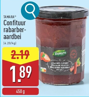 Confituur rabarber-aardbei