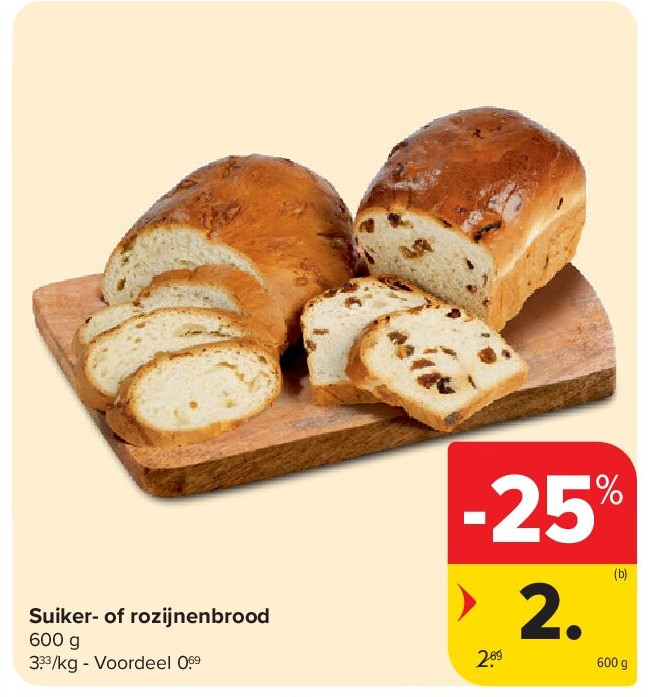 Suiker- of rozijnenbrood