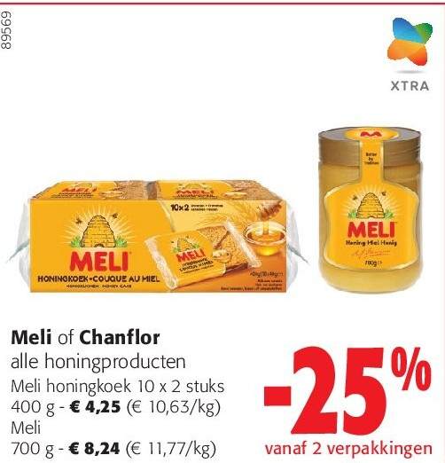 Meli honingkoek 10 x 2 stuks 400 g