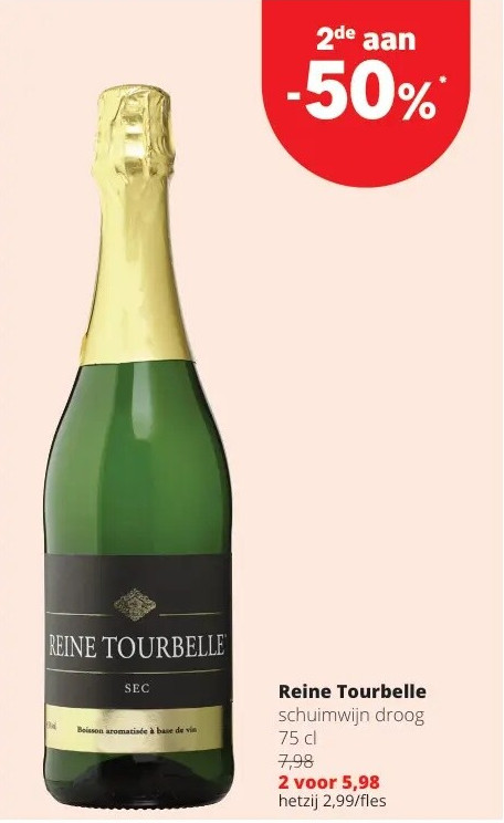 Reine Tourbelle schuimwijn droog 75 cl