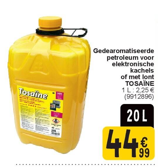Gedearomatiseerde petroleum voor elektronische kachels of met lont TOSAÏNE