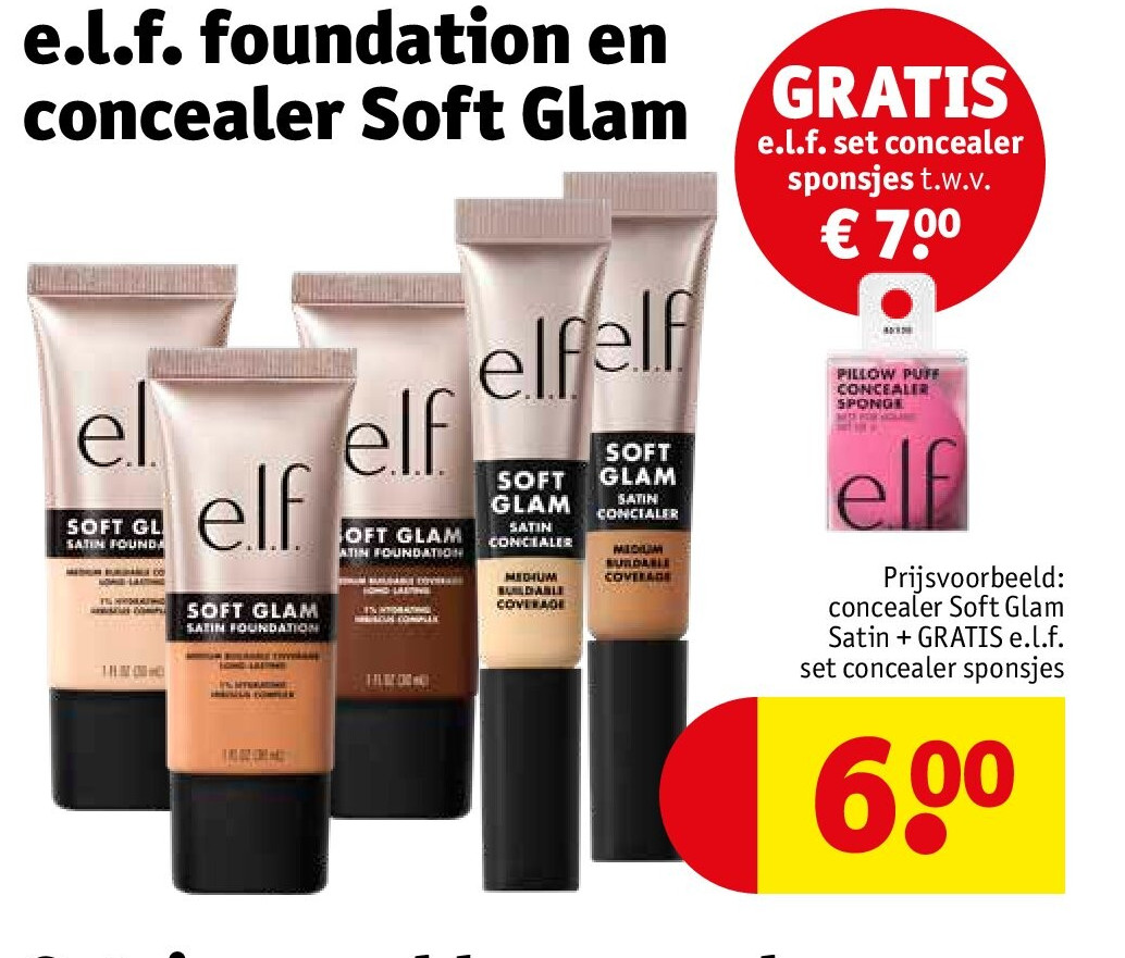 e.l.f. foundation en concealer Soft Glam