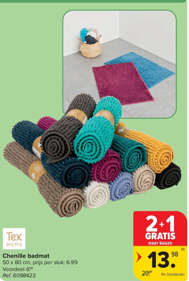 Chenille badmat