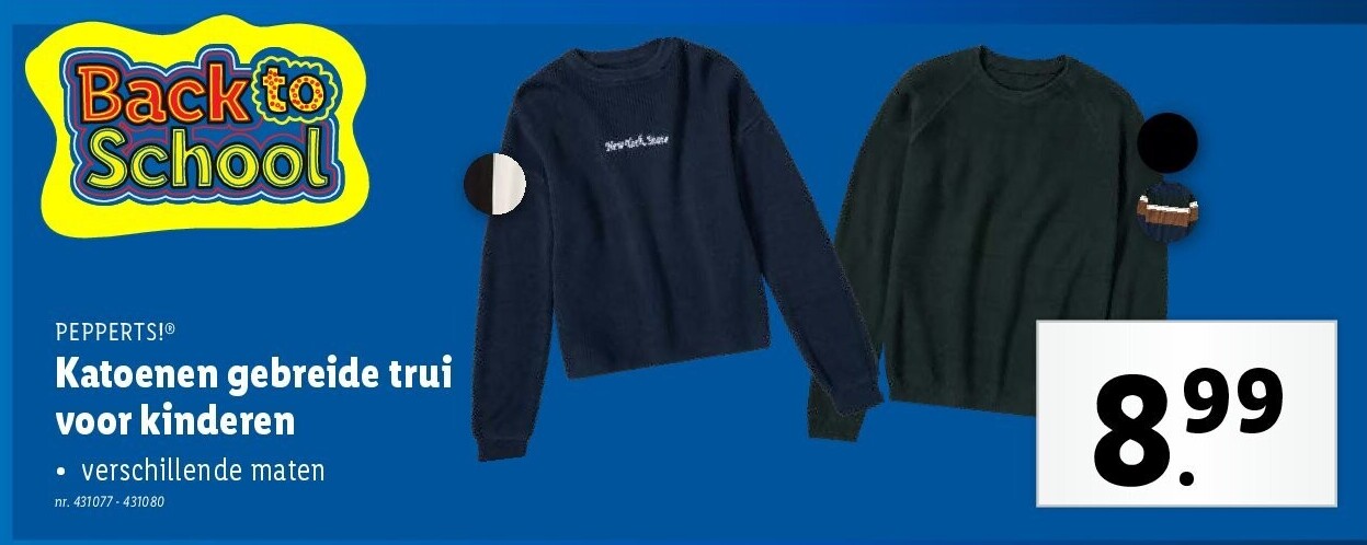 Katoenen gebreide trui voor kinderen