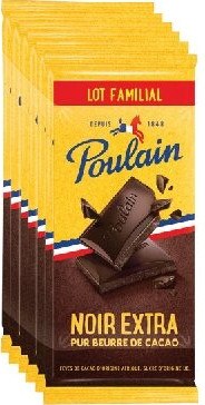 Tablettes de chocolat noir extra Poulain