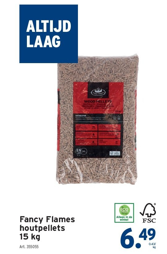 Fancy Flames houtpellets 15 kg
